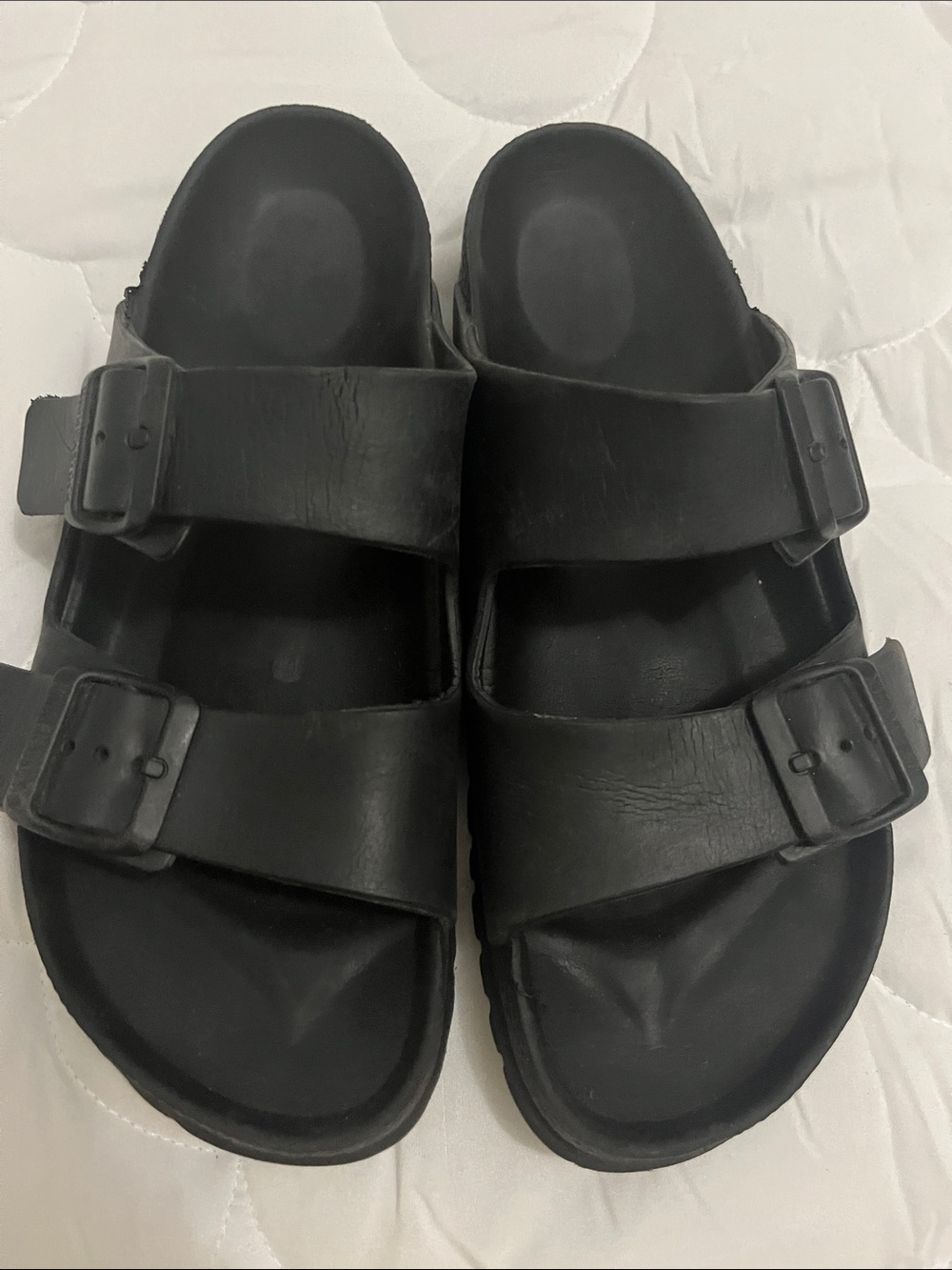 Birkenstock large women's 9.5 to10 black all rubber comfort durable flexible